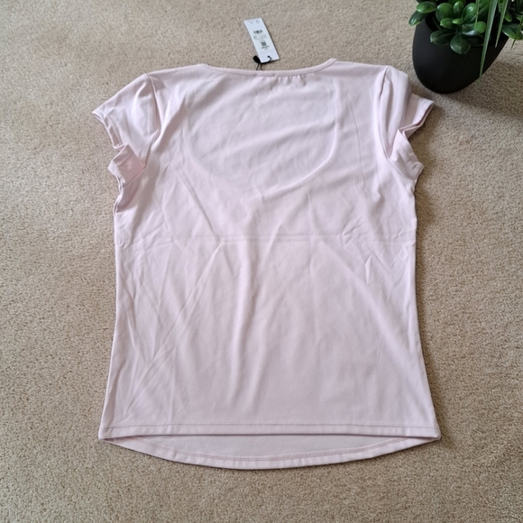 Garage Sleek Sweetheart Tee Size Large Light Pink Fitted Cropped T-shirt NWT - Picture 2 of 13